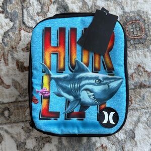 Hurley Blue Shark Graphic Lunch Bag